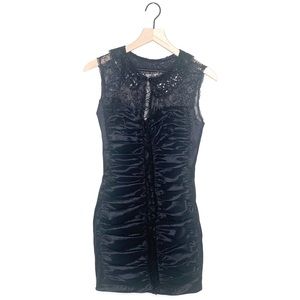 Jessica McClintock Black Sleeveless Lace Dress